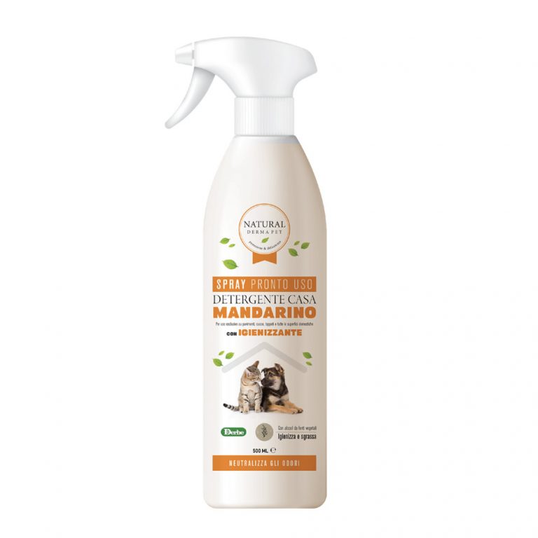 Pet Odor Eliminator Spray – For Beds, Kennels & Surfaces – Mandarin Scent