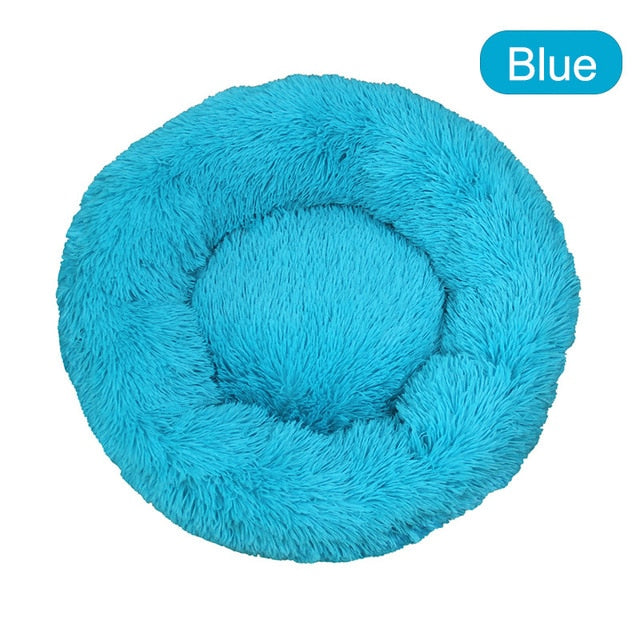 Soft Pet Dog Bed Round Winter warm Long Plush Dog House Cushion Cat Beds Mats Sofa for Samll large Dogs kennel Pet supplies
