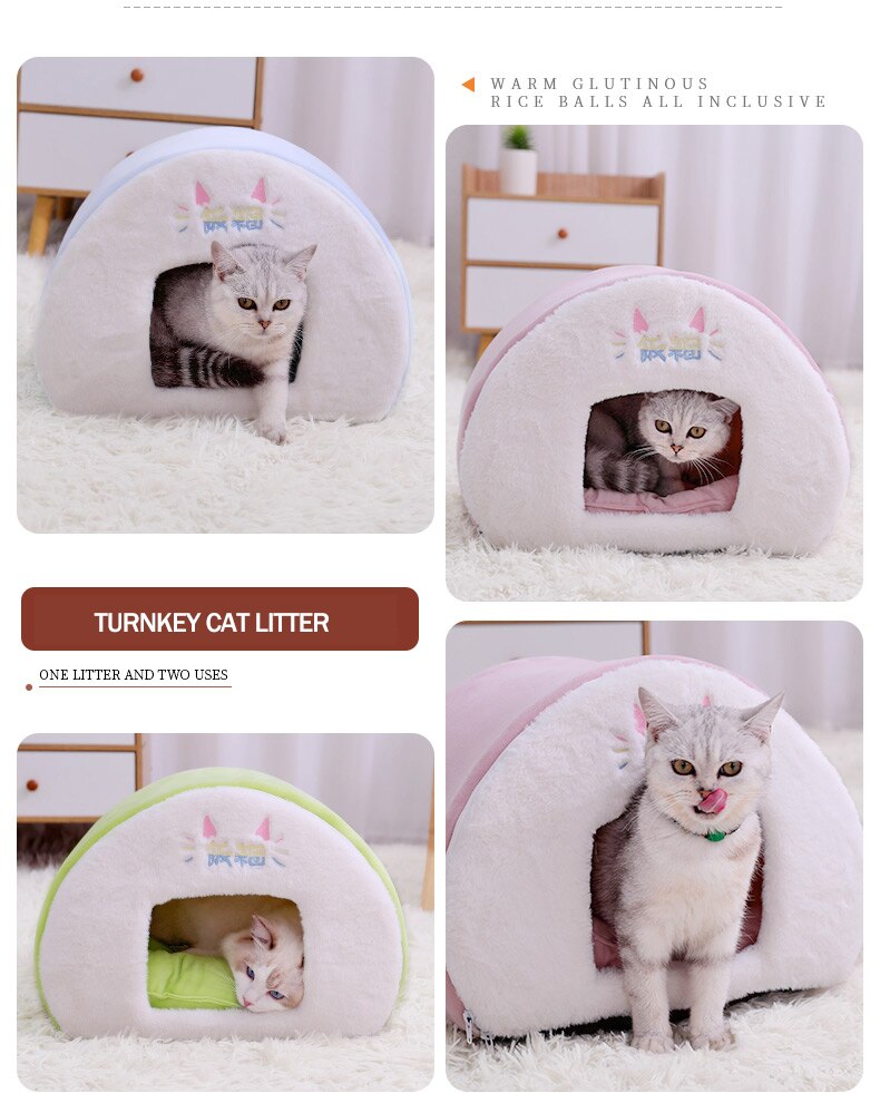 Pet Dog Cat House Warm Comfort Pet Deep Sleeping Nest Cave for Cats Dogs Winter Cat Bed Mat Basket Puppy Kennel Beds Cama Gato